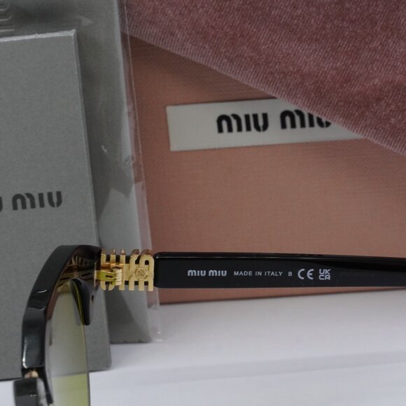 Miu Miu MU09ZS 1AB07O Aviator Sunglasses – Black